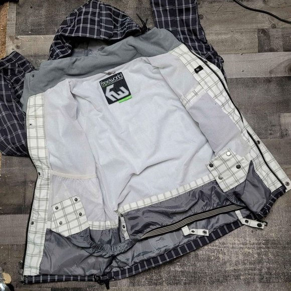 Free world snowboard coat size small blue and white - Picture 7 of 10